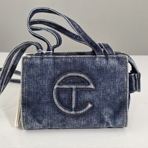 NWT TELFAR SMALL DENIM SHOPPER BAG - BLUE